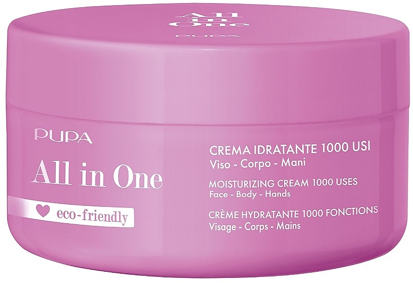 Moisturising Face, Hand & Body Cream, 1000 uses - Pupa All in One Moisturizing Cream — photo N1