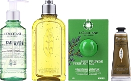 Fragrances, Perfumes, Cosmetics L'Occitane Set 4 - Set (sh/gel/250ml + f/mask/6ml + micellar/200ml + h/cr/30ml)