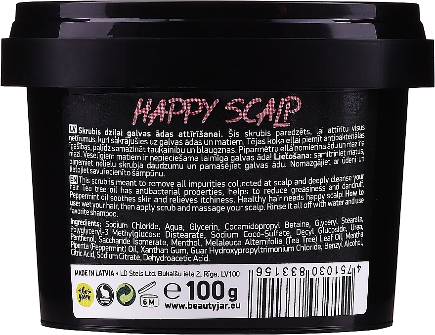 Cleansing Scalp Scrub - Beauty Jar Happy Skalp Deep Cleansing Scalp Scrub — photo N4