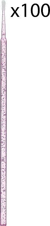 Lash Microapplicator, pink glitter, 100 pcs - Lewer Krystal — photo N2