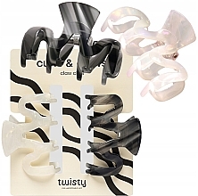 Hair Clip Set, 2 pcs. - Twisty Curls & Claws Set C — photo N2