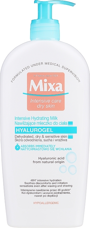 Intensive Moisturizing Body Milk - Mixa Hyalurogel Intensive Care — photo N1