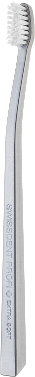 Extra Soft Toothbrush, silver with white bristles - Swissdent Profi Gentle Extra Soft — photo N1