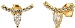 Gold-Plated Stainless Steel Earrings 'Nebu', KST2182B - Ecarla — photo N1