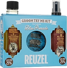 Fragrances, Perfumes, Cosmetics Set - Reuzel Blue Kit (h/pomade/35g + h/tonic/100ml + shm/100ml)