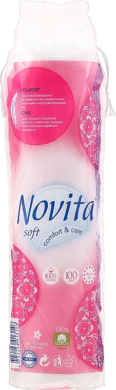Cotton Pads, 100 pcs - Novita Soft — photo N1