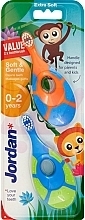 Fragrances, Perfumes, Cosmetics Baby Toothbrush, 0-2 yrs, dark blue + orange - Jordan Step By Step Soft & Gentle