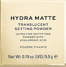 Fragrances, Perfumes, Cosmetics Matte Translucent Powder - Makeup Revolution Pro Hydra Matte Translucent Setting Powder 
