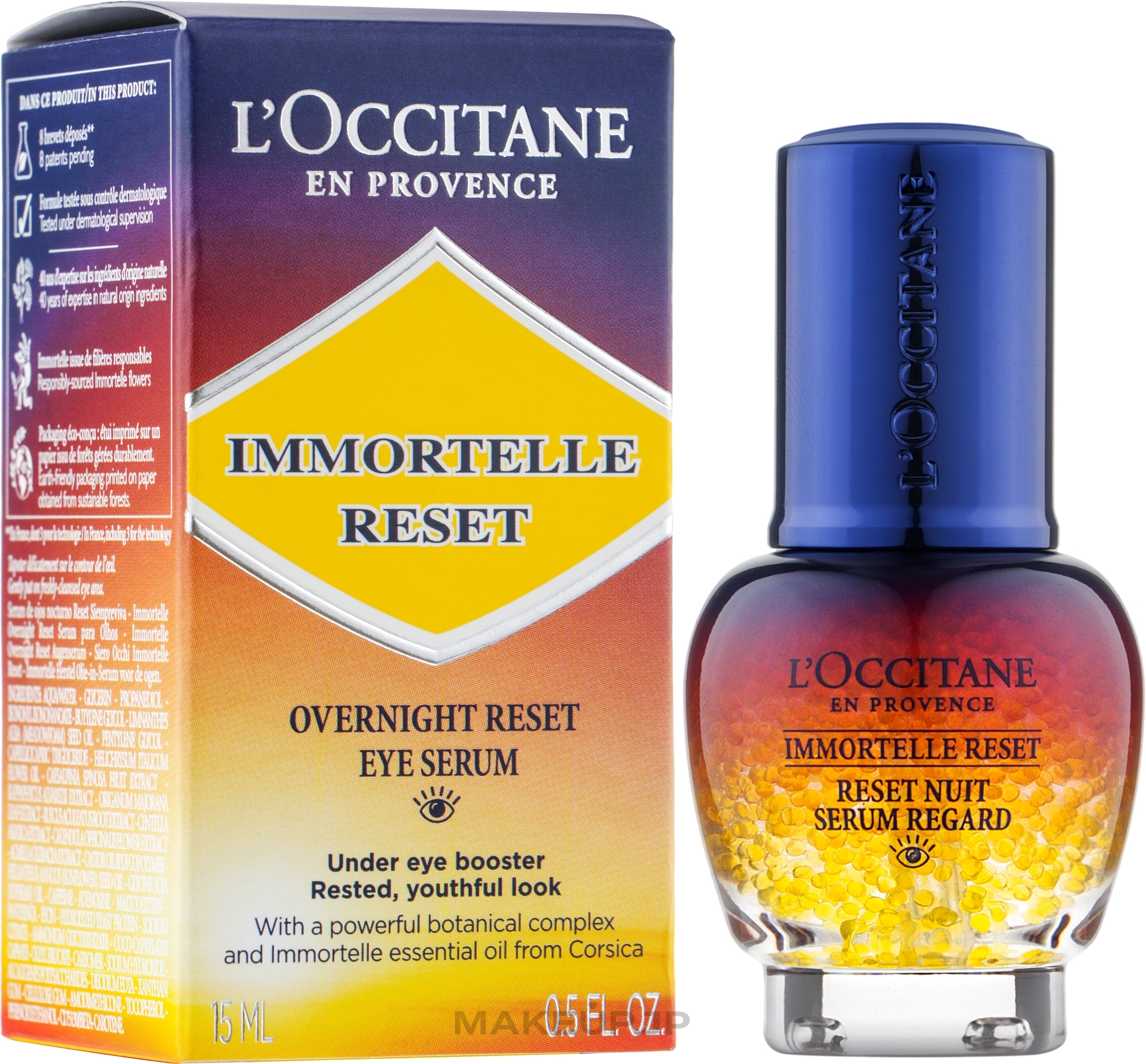 Eye Serum - L'Occitane Immortelle Reset Nuit Serum Regard — photo 15 ml