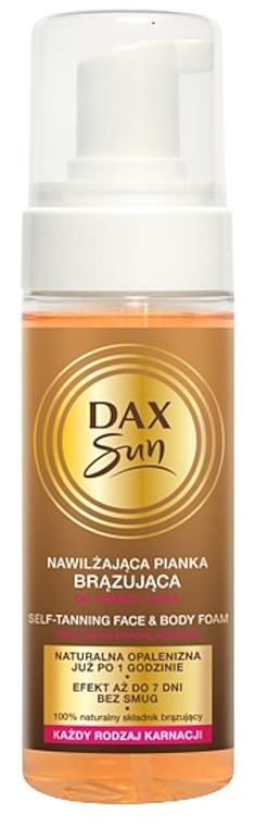 Moisturizing Face and Body Bronzer Foam - Dax Sun Self-Taning Face And Body Foam — photo N1