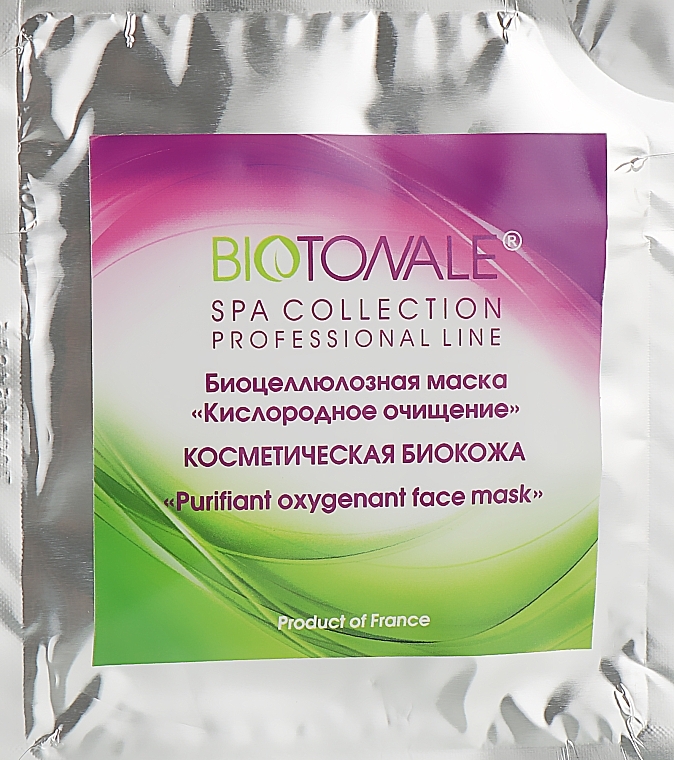 Biocellulose Nanofiber Mask 'Oxygen Cleansing. Cosmetic Bio-Skin' - Biotonale Purifiant Oxygenant Face Mask — photo N1