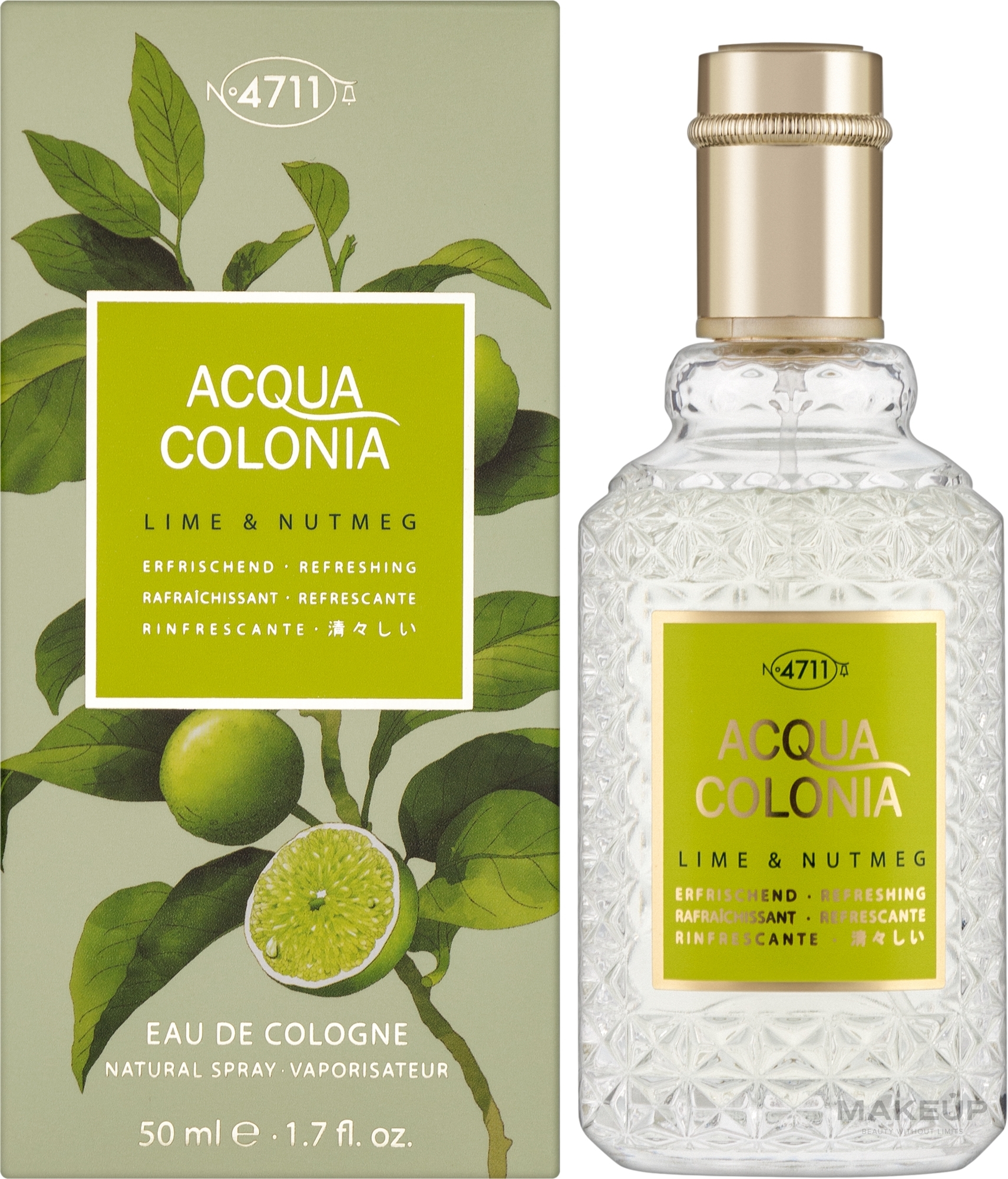 Maurer & Wirtz 4711 Aqua Colognia Lime & Nutmeg - Eau de Cologne — photo 50 ml