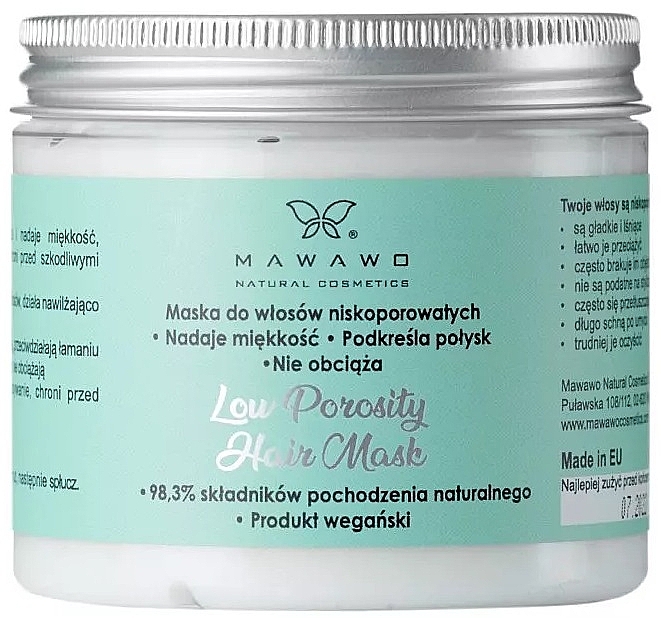 Low Porosity Hair Mask - Mawawo Low Porosity Hair Mask — photo N1