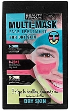 Fragrances, Perfumes, Cosmetics Face Mask for Dry Skin - Beauty Formulas 3-Step Multi-Mask Face Treatment For Dry Skin