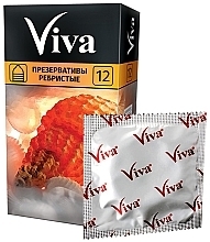 Ribbed Latex Condoms, 12 pcs - Viva — photo N2