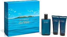 Fragrances, Perfumes, Cosmetics Davidoff Cool Water - Set (edt/125ml + sh/gel/75ml + ash/balm/75ml)