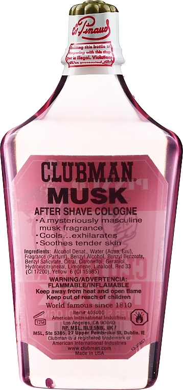 Clubman Pinaud Musk - After Shave Cologne — photo N6