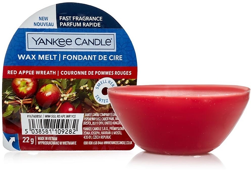 Scented Candle "Red Apple Wreath" - Yankee Candle Red Apple Wreath — photo N1