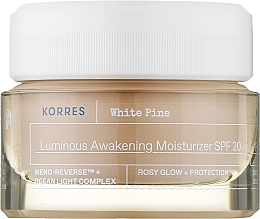 Fragrances, Perfumes, Cosmetics Moisturizing Day Cream with SPF20 - Korres White Pine Luminous Awakening Moisturizer SPF20