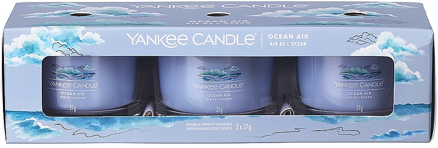 Set of Three Signature Filled Votives (3x37g)- Yankee Candle Ocean Air  — photo N2