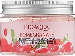 Fragrances, Perfumes, Cosmetics Mineral Night Mask with Pomegranate Extract & Hyaluronic Acid - Bioaqua Pomegranate Mineral Sleep Mask