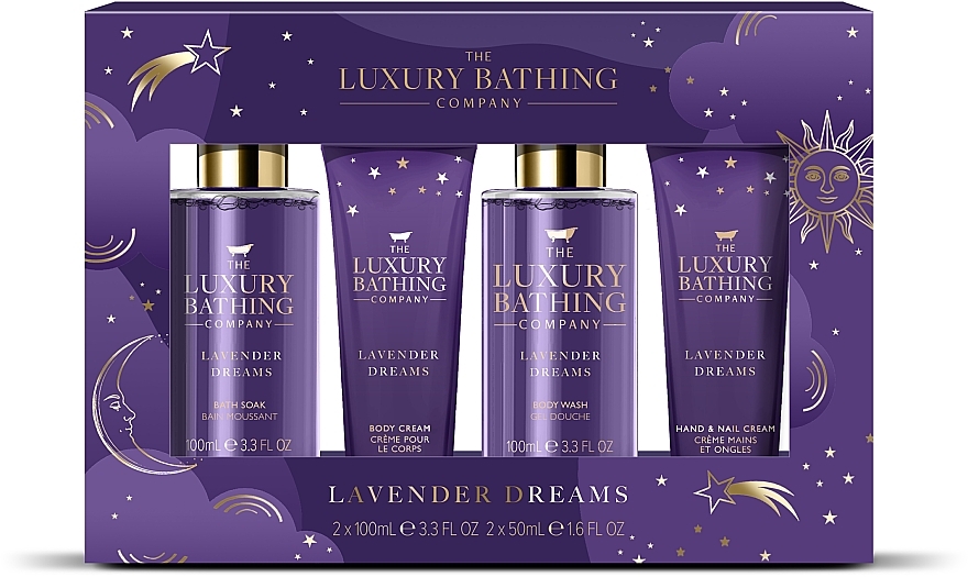 Set, 4 products - Grace Cole The Luxury Bathing Lavender Dreams Dreamy Delights — photo N1