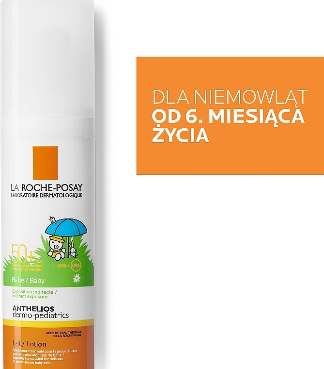 Sun Milk SPF50+ for Sensitive Babies Skin - La Roche-Posay Anthelios Kids SPF 50+ Dermo Pediatrics Mexoryl 100 ml — photo N6