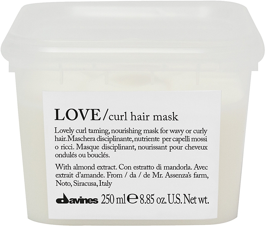 Moisturizing Curl Enhancer Mask - Davines Love Curl Hair Mask  — photo N1