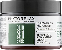 Relaxing Body Massage Cream - Phytorelax Laboratories 31 Herbs Rich Massage Cream — photo N1