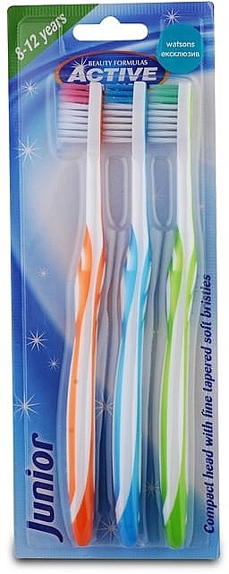 Toothbrush Set, 8-12 yrs - Beauty Formulas Active Oral Care Junior — photo N1