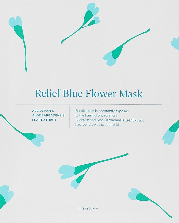 Soothing Face Mask - HYGGEE Relief Blue Flower Mask — photo N1