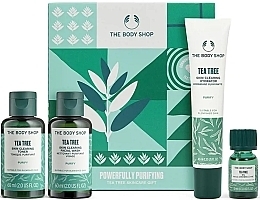 Fragrances, Perfumes, Cosmetics Set - The Body Shop Powerfully Purifying Tea Tree Skincare Gift (toner/60 ml + f/wash/60 ml + f/cr/40 ml + oil/10 ml)