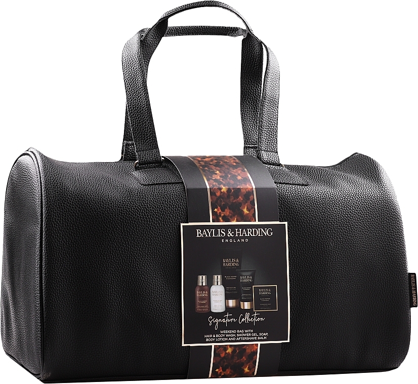 6-Piece Set - Baylis & Harding Black Pepper & Ginseng Weekend Bag — photo N1