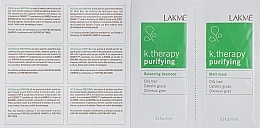 Fragrances, Perfumes, Cosmetics Sample Set for Oily Hair - Lakme K.Therapy Purifying