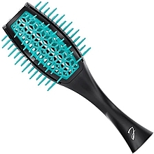 Tulip Brush, black/turquoise - Janeke Tulip Vented Brush Curvy — photo N2