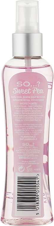 Body Spray - So...? Sweet Pea Body Mist — photo N4