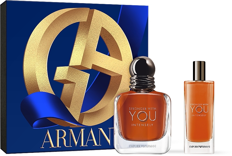 Giorgio Armani Emporio Armani Stronger With You Intensively - Set (edp/50ml + edp/15ml) — photo N1