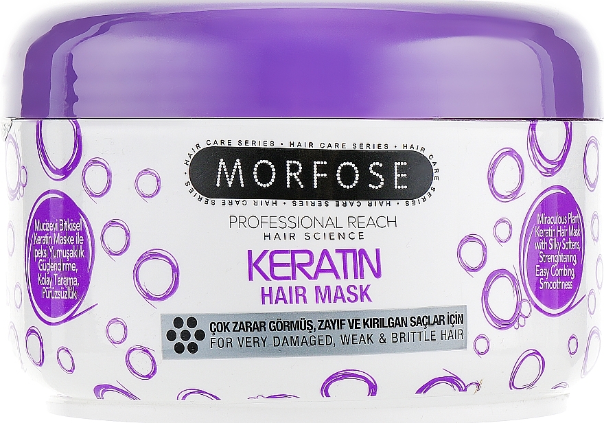 Weak Damaged Hair Mask - Morfose Buble Keratin Hair Mask — photo N2