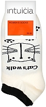 Fragrances, Perfumes, Cosmetics Women Socks "184", white - Intuicia