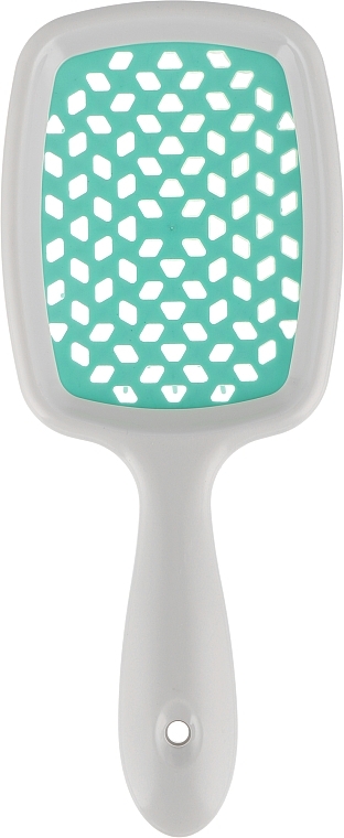 Hair Brush, white with turquoise teeth - Kodi Professional Soft Touch Hairbrush — photo N2