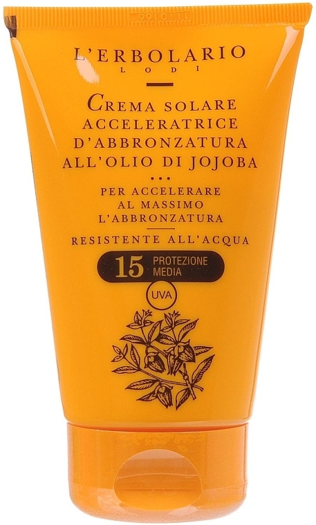 Quick Tan Cream with Jojoba Oil SPF15 - L'Erbolario Crema Solare Acceleratrice D'Abbronzatura All'Olio Di Jojoba — photo N1