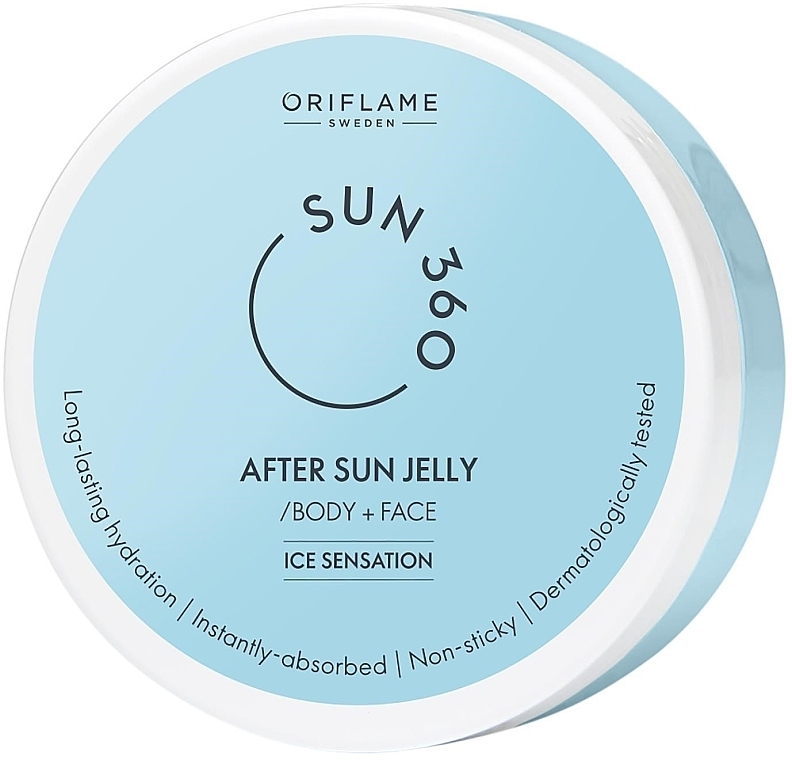 After Tan Face and Body Jelly - Oriflame Sun 360 After Sun Jelly Body + Face Ice Sensation — photo N1