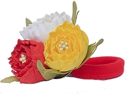 Fragrances, Perfumes, Cosmetics Hair Tie 'Red-Yellow-White Hedgehog' - Katya Snezhkova