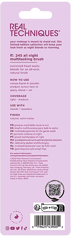Multifunctional Makeup Brush - Real Techniques Afterglow All Night Multitasking Brush — photo N3