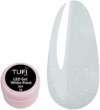 Fragrances, Perfumes, Cosmetics Shimmering Nail Builder Gel - Tufi Profi LED Gel 004 White Frost