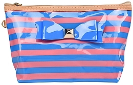 Fragrances, Perfumes, Cosmetics Striped Cosmetic Bag, blue - Nascita Professional 054