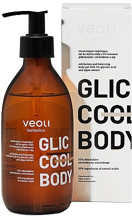Exfoliating and Regulating Body Wash Gel - Veoli Botanica Glic Cool Body — photo N2