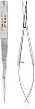 Straight Micro Scissors for Eyebrows Modeling, SE-90/2 - Staleks Pro — photo N1