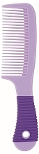 Fragrances, Perfumes, Cosmetics Hair Comb with Rubberized Handle 499835, lilac - Inter-Vion