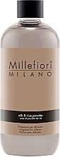 Fragrances, Perfumes, Cosmetics Reed Diffuser - Millefiori Milano Silk & Rice Powder Fragrance Diffuser (refill)